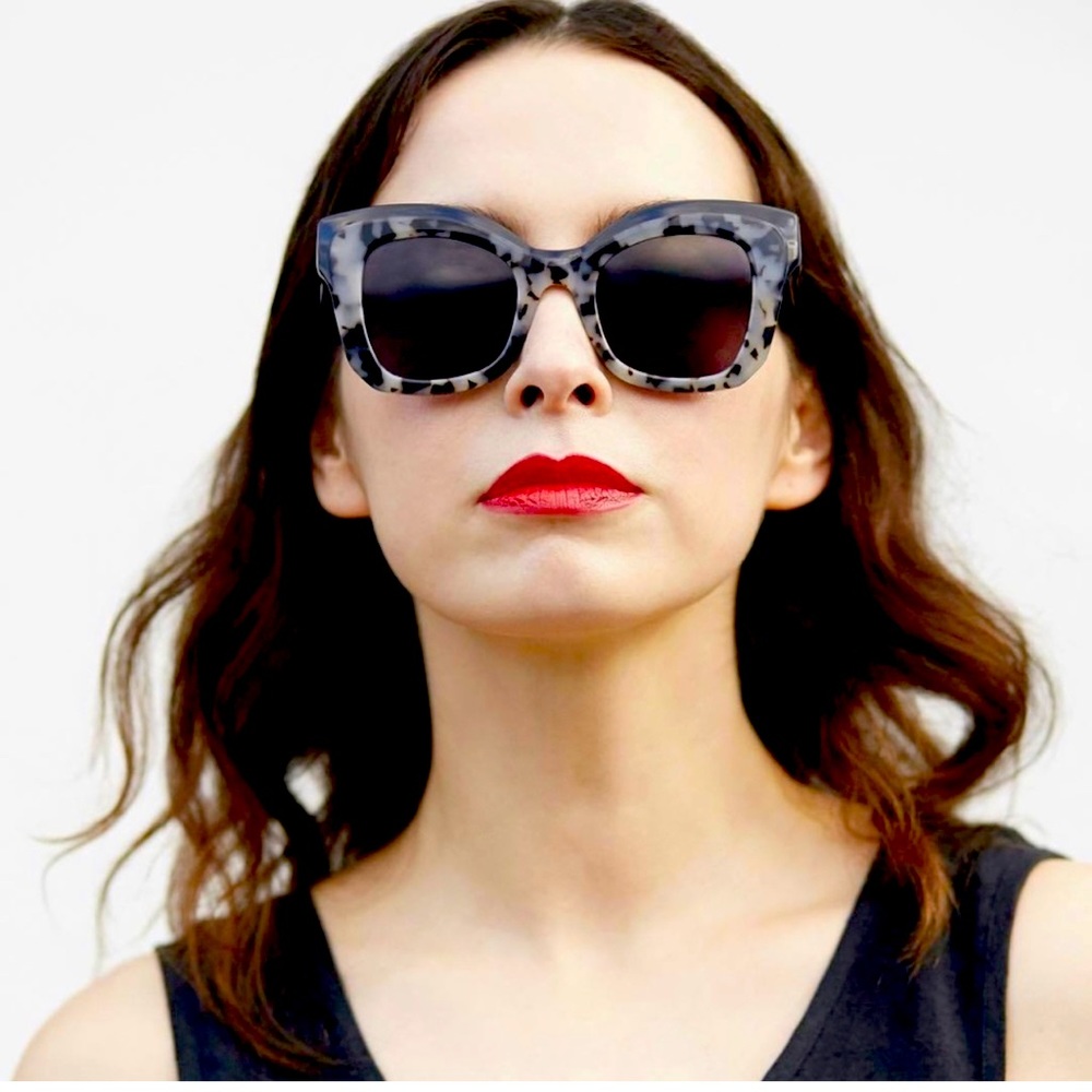 KREWE Gray Tortoiseshell Cat Eye Sunglasses